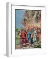 Lot's Wife Looks Back at Sodom and is Changed Into a Pillar of Salt, Illustration For a Catechism-null-Framed Giclee Print