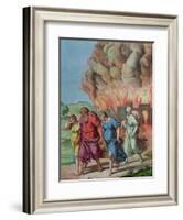 Lot's Wife Looks Back at Sodom and is Changed Into a Pillar of Salt, Illustration For a Catechism-null-Framed Giclee Print