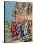 Lot's Wife Looks Back at Sodom and is Changed Into a Pillar of Salt, Illustration For a Catechism-null-Stretched Canvas