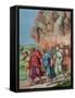 Lot's Wife Looks Back at Sodom and is Changed Into a Pillar of Salt, Illustration For a Catechism-null-Framed Stretched Canvas