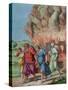 Lot's Wife Looks Back at Sodom and is Changed Into a Pillar of Salt, Illustration For a Catechism-null-Stretched Canvas