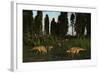 Lotosaurus Reptiles Dig for Clams in a Tidal Swamp-Stocktrek Images-Framed Art Print