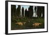 Lotosaurus Reptiles Dig for Clams in a Tidal Swamp-Stocktrek Images-Framed Art Print