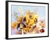 Lots of Different Types of Pasta in Dishes, Tomato Sauce-Ulrike Holsten-Framed Photographic Print