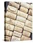 Lots of Different Wine Corks Lying Side by Side-null-Stretched Canvas