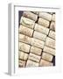 Lots of Different Wine Corks Lying Side by Side-null-Framed Photographic Print