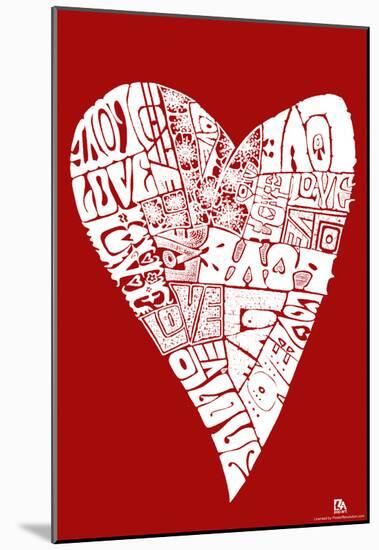 Lots of Love Text Poster-null-Mounted Poster
