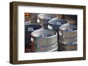 Lots of Metal Barrels at A Beer Factory-Voy-Framed Photographic Print