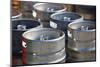 Lots of Metal Barrels at A Beer Factory-Voy-Mounted Photographic Print