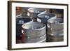 Lots of Metal Barrels at A Beer Factory-Voy-Framed Photographic Print