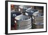 Lots of Metal Barrels at A Beer Factory-Voy-Framed Photographic Print