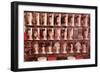 Lots of Wigs on Mannequins' Heads-null-Framed Art Print