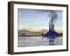 Lots Road Power Station - Evening, 20th Century-Samuel Harry Hancock-Framed Giclee Print