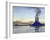 Lots Road Power Station - Evening, 20th Century-Samuel Harry Hancock-Framed Giclee Print