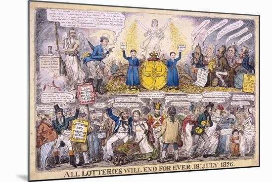 Lotteries, 1826-Isaac Robert Cruikshank-Mounted Giclee Print