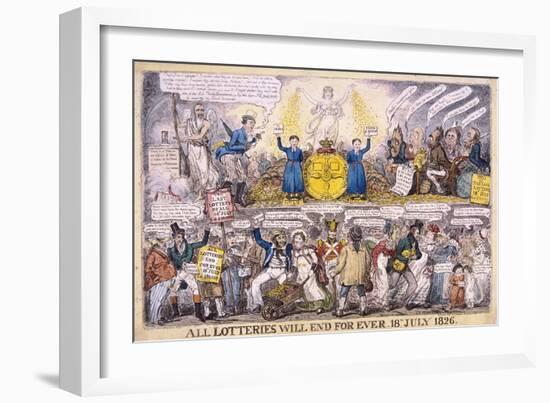 Lotteries, 1826-Isaac Robert Cruikshank-Framed Giclee Print