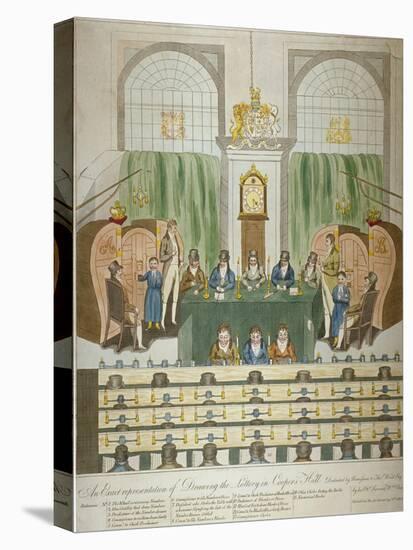 Lottery Draw, Coopers Hall, City of London, 1803-W Charles-Stretched Canvas