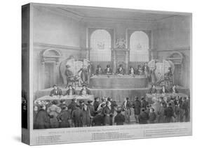 Lottery Draw, Coopers Hall, City of London, 1825-Day & Haghe-Stretched Canvas
