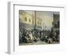 Lottery Draw in Saint Mark's Square, 1847-Eugenio Gignous-Framed Giclee Print