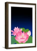 Lotus at Dark Night-Ikuko Kowada-Framed Giclee Print