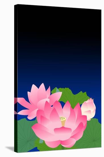 Lotus at Dark Night-Ikuko Kowada-Stretched Canvas