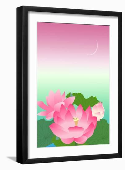 Lotus at Night-Ikuko Kowada-Framed Giclee Print