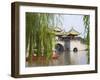 Lotus Bridge (Also Five Pagoda) Bridge on Slim West Lake (Shouxihu), Yangzhou, Jiangsu, China-Keren Su-Framed Photographic Print