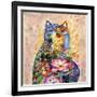 Lotus Cat-Oxana Zaika-Framed Giclee Print