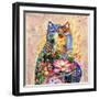 Lotus Cat-Oxana Zaika-Framed Giclee Print