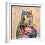 Lotus Cat-Oxana Zaika-Framed Giclee Print