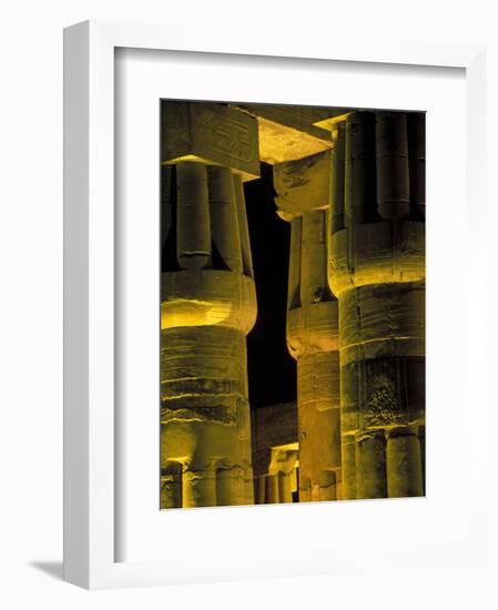 Lotus Columns of the Luxor Temple, Egypt-Claudia Adams-Framed Photographic Print