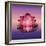 Lotus Flower over Blur Isolated Icon Design-Paulo Gomez-Framed Art Print