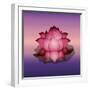 Lotus Flower over Blur Isolated Icon Design-Paulo Gomez-Framed Art Print