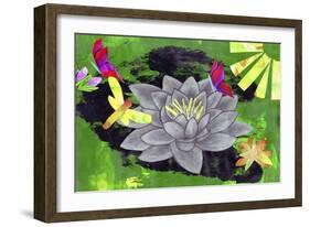 Lotus Flower-Wolf Heart Illustrations-Framed Giclee Print