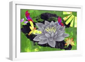 Lotus Flower-Wolf Heart Illustrations-Framed Giclee Print