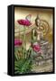 Lotus Flowers, Golden Buddha Statue, Phra Mongkonbophit, Ayutthaya, Thailand-Cindy Miller Hopkins-Framed Stretched Canvas
