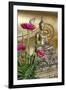 Lotus Flowers, Golden Buddha Statue, Phra Mongkonbophit, Ayutthaya, Thailand-Cindy Miller Hopkins-Framed Photographic Print