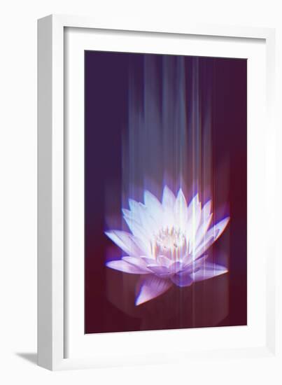 Lotus Glitch-null-Framed Art Print