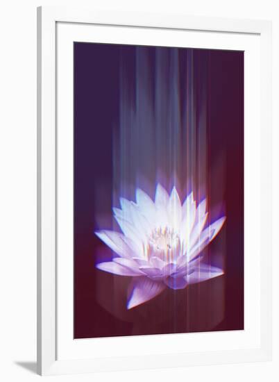 Lotus Glitch-null-Framed Art Print