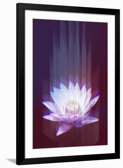 Lotus Glitch-null-Framed Art Print