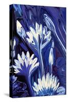 Lotus in Blue-Rabi Khan-Stretched Canvas