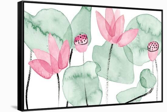Lotus in Nature I-Melissa Wang-Framed Stretched Canvas