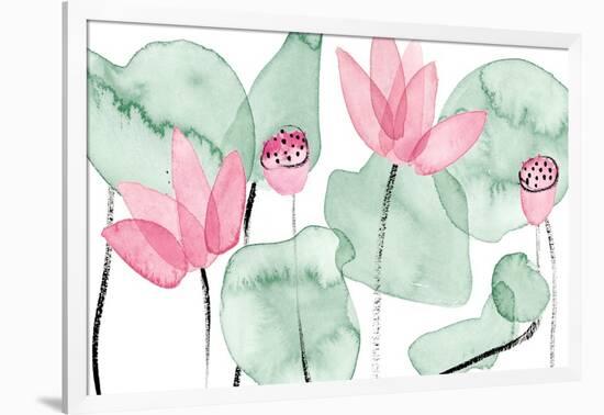 Lotus in Nature I-Melissa Wang-Framed Art Print