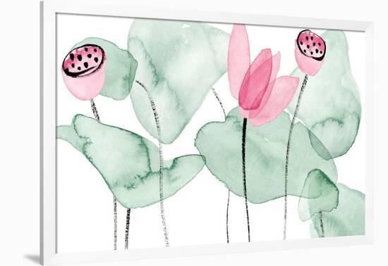 Lotus in Nature II-Melissa Wang-Framed Art Print