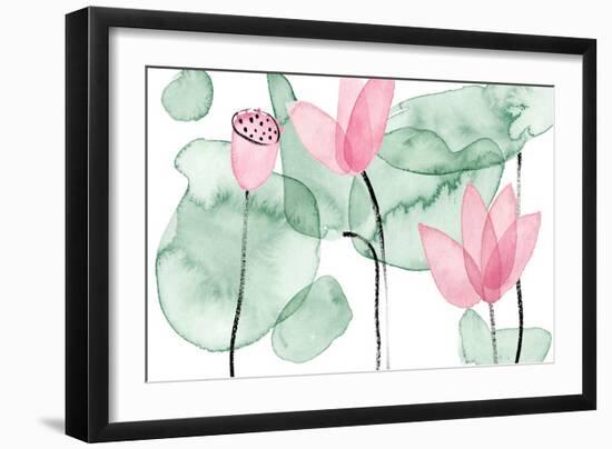 Lotus in Nature III-Melissa Wang-Framed Premium Giclee Print