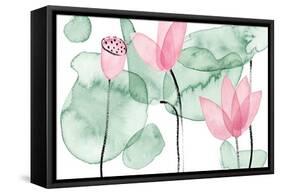 Lotus in Nature III-Melissa Wang-Framed Stretched Canvas