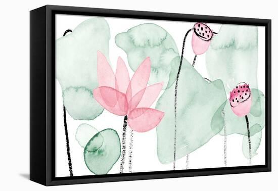 Lotus in Nature IV-Melissa Wang-Framed Stretched Canvas