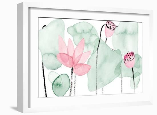 Lotus in Nature IV-Melissa Wang-Framed Premium Giclee Print