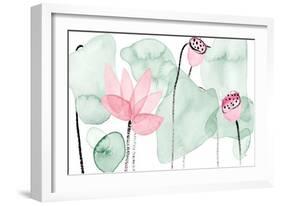 Lotus in Nature IV-Melissa Wang-Framed Premium Giclee Print