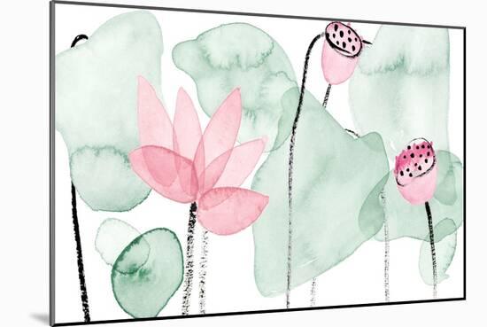 Lotus in Nature IV-Melissa Wang-Mounted Premium Giclee Print